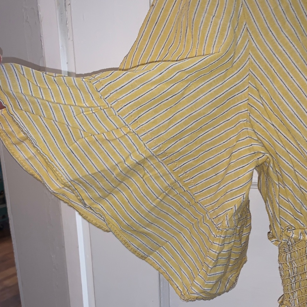 Max Studio Yellow Striped Mini Dress - Picture 3 of 5